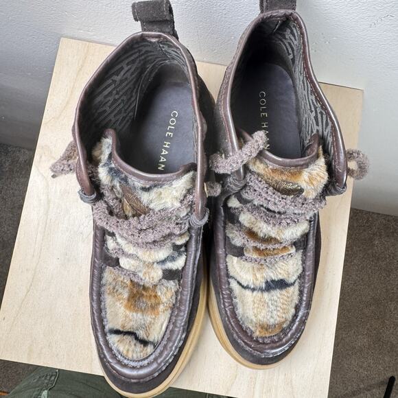 Cole Haan Womens Chaka Bootie All Day Summit Brown Lace Up Ankle Size 7.5 - Picture 7 of 8